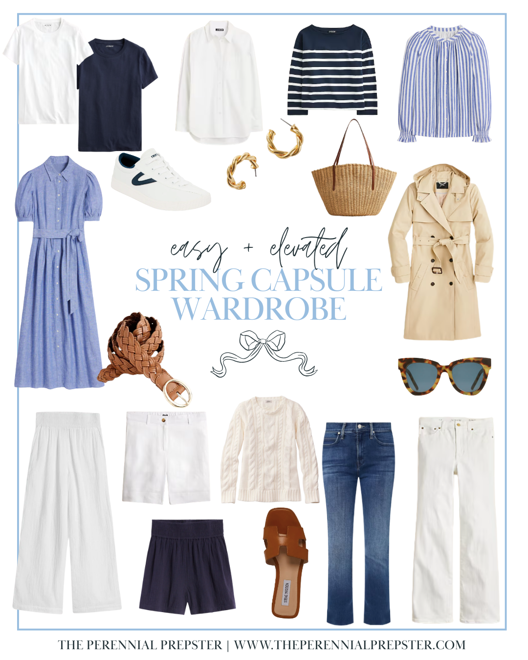 Preppy Spring Capsule Wardrobe: 20 Effortless Essentials